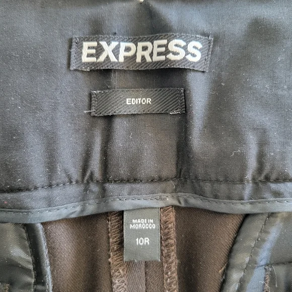 Express Brown Wide Leg Pants 10R - Picture 5 of 9